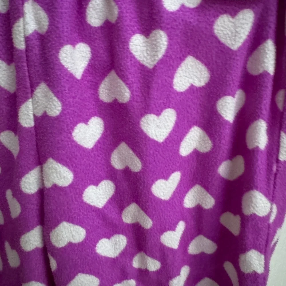 Simple Joys by Carter’s Girls 2T Purple & White Heart Fleece Pajama Pants